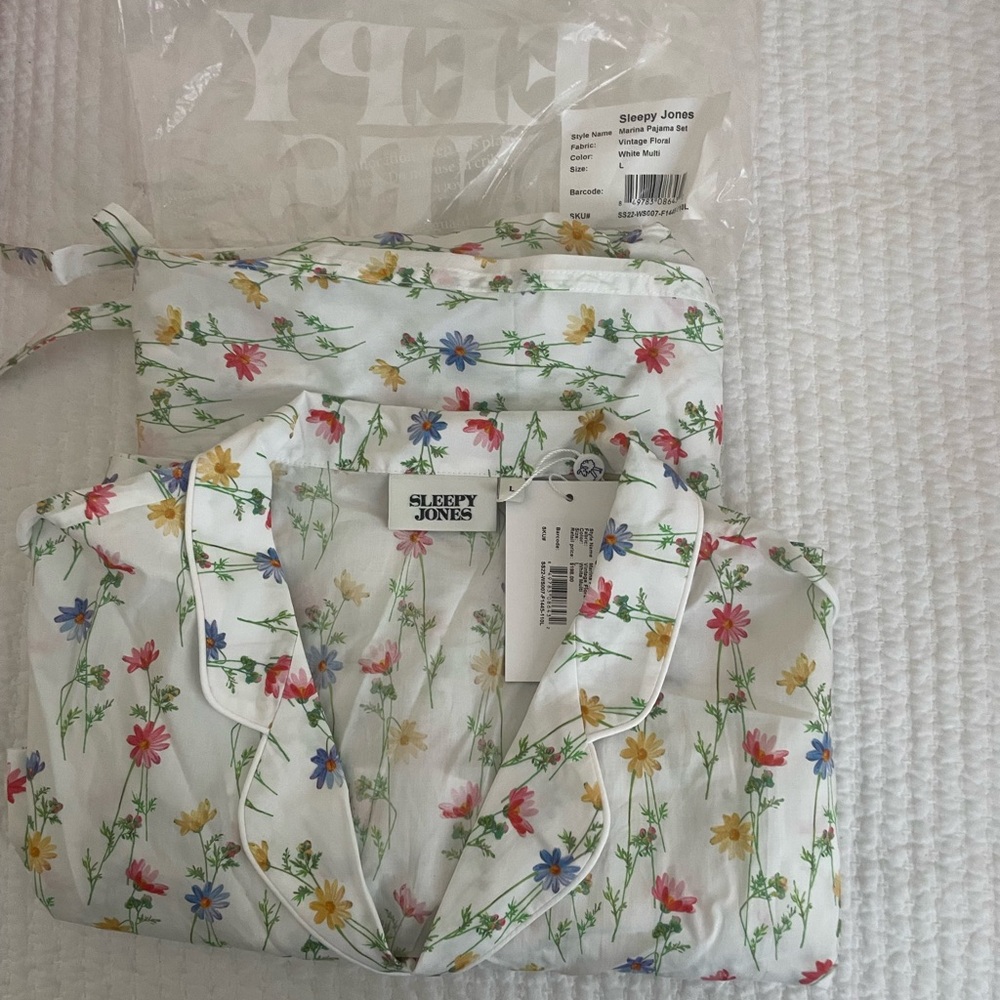 Sleepy Jones Floral Pajama Set